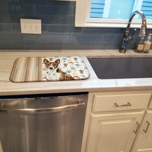Load image into Gallery viewer, Brindle and White Basenji Coffee Bar Dish Drying Mat