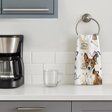 Load image into Gallery viewer, Brindle and White Basenji Coffee Bar Kitchen Towel