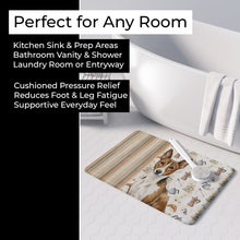 Load image into Gallery viewer, Brindle and White Basenji Coffee Bar Memory Foam Kitchen Mat