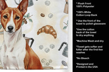 Load image into Gallery viewer, Red and White Basenji Coffee Bar Kitchen Towel