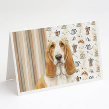 Load image into Gallery viewer, Lemon and White Basset Hound Coffee Bar Greeting Cards Pack of 8