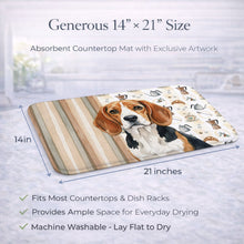 Load image into Gallery viewer, Beagle Coffee Bar Dish Drying Mat