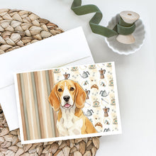 Load image into Gallery viewer, Lemon and White Beagle Coffee Bar Greeting Cards Pack of 8