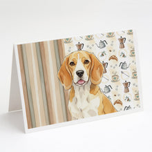Load image into Gallery viewer, Lemon and White Beagle Coffee Bar Greeting Cards Pack of 8
