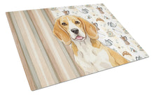 Load image into Gallery viewer, Lemon and White Beagle Coffee Bar Glass Cutting Board