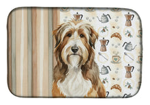 Load image into Gallery viewer, Brown Bearded Collie Coffee Bar Dish Drying Mat