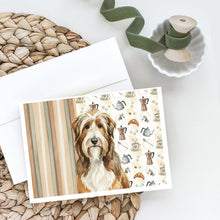 Load image into Gallery viewer, Brown Bearded Collie Coffee Bar Greeting Cards Pack of 8