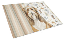 Load image into Gallery viewer, Brown Bearded Collie Coffee Bar Glass Cutting Board