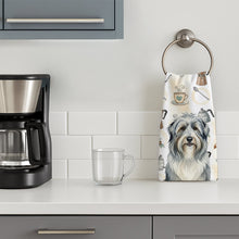 Load image into Gallery viewer, Bearded Collie Coffee Bar Kitchen Towel