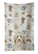 Load image into Gallery viewer, White and Tan Bearded Collie Coffee Bar Kitchen Towel