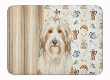 Load image into Gallery viewer, White and Tan Bearded Collie Coffee Bar Memory Foam Kitchen Mat