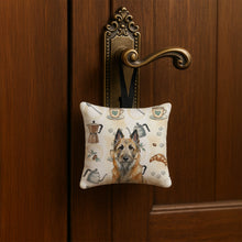 Load image into Gallery viewer, Belgian Laekenois Coffee Bar Hanging Square Fabric Ornament 3.5 × 3.5