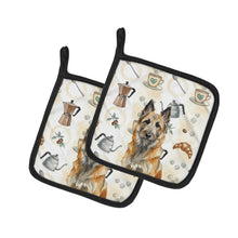 Load image into Gallery viewer, Belgian Laekenois Coffee Bar Pair of Pot Holders