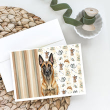 Load image into Gallery viewer, Belgian Malinois Coffee Bar Greeting Cards Pack of 8