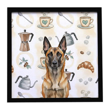 Load image into Gallery viewer, Belgian Malinois Coffee Bar Framed Metal Print