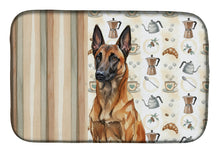 Load image into Gallery viewer, Mahogany Belgian Malinois Coffee Bar Dish Drying Mat