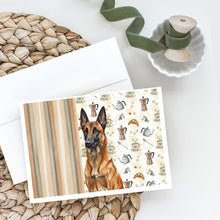 Load image into Gallery viewer, Mahogany Belgian Malinois Coffee Bar Greeting Cards Pack of 8
