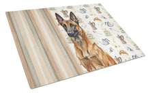 Load image into Gallery viewer, Mahogany Belgian Malinois Coffee Bar Glass Cutting Board