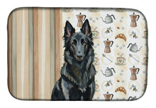 Load image into Gallery viewer, Belgian Sheepdog Groenendael Coffee Bar Dish Drying Mat