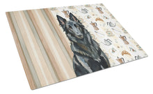 Load image into Gallery viewer, Belgian Sheepdog Groenendael Coffee Bar Glass Cutting Board