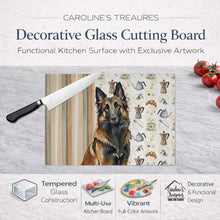 Load image into Gallery viewer, Belgian Tervuren Coffee Bar Glass Cutting Board