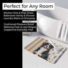 Load image into Gallery viewer, Bernese Mountain Dog Coffee Bar Memory Foam Kitchen Mat