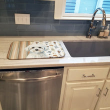 Load image into Gallery viewer, Bichon Frise Coffee Bar Dish Drying Mat