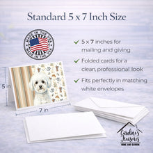 Load image into Gallery viewer, Bichon Frise Coffee Bar Greeting Cards Pack of 8