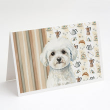 Load image into Gallery viewer, Bichon Frise Coffee Bar Greeting Cards Pack of 8