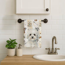 Load image into Gallery viewer, Bichon Frise Coffee Bar Kitchen Towel