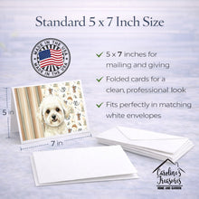 Load image into Gallery viewer, White and Cream Bichon Frise Coffee Bar Greeting Cards Pack of 8