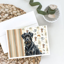 Load image into Gallery viewer, Black Russian Terrier Coffee Bar Greeting Cards Pack of 8