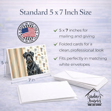 Load image into Gallery viewer, Black Russian Terrier Coffee Bar Greeting Cards Pack of 8