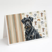 Load image into Gallery viewer, Black Russian Terrier Coffee Bar Greeting Cards Pack of 8