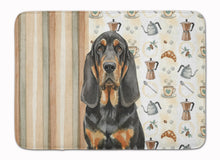 Load image into Gallery viewer, Black and Tan Bloodhound Coffee Bar Memory Foam Kitchen Mat