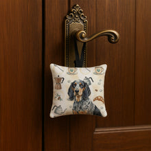 Load image into Gallery viewer, Bluetick Coonhound Coffee Bar Hanging Square Fabric Ornament 3.5 × 3.5