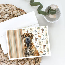 Load image into Gallery viewer, Brindle Boerboel Coffee Bar Greeting Cards Pack of 8
