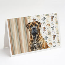 Load image into Gallery viewer, Brindle Boerboel Coffee Bar Greeting Cards Pack of 8