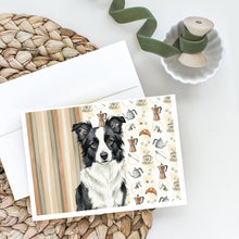 Load image into Gallery viewer, Border Collie Coffee Bar Greeting Cards Pack of 8