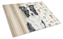 Load image into Gallery viewer, Border Collie Coffee Bar Glass Cutting Board