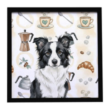 Load image into Gallery viewer, Border Collie Coffee Bar Framed Metal Print