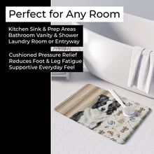 Load image into Gallery viewer, Border Collie Coffee Bar Memory Foam Kitchen Mat