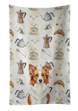 Load image into Gallery viewer, Red and White Border Collie Coffee Bar Kitchen Towel