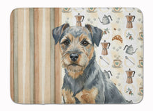 Load image into Gallery viewer, Blue and Tan Border Terrier Coffee Bar Memory Foam Kitchen Mat