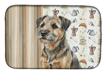 Load image into Gallery viewer, Grizzle and Tan Border Terrier Coffee Bar Dish Drying Mat
