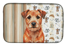 Load image into Gallery viewer, Red Border Terrier Coffee Bar Dish Drying Mat