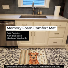 Load image into Gallery viewer, Red Border Terrier Coffee Bar Memory Foam Kitchen Mat