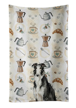 Load image into Gallery viewer, Black and White Borzoi Coffee Bar Kitchen Towel