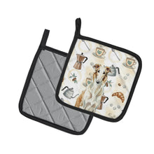 Load image into Gallery viewer, Borzoi Coffee Bar Pair of Pot Holders