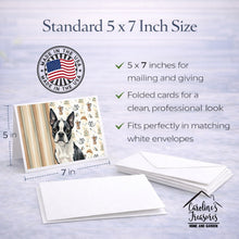 Load image into Gallery viewer, Boston Terrier Coffee Bar Greeting Cards Pack of 8